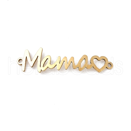 Mother's Day 201 Stainless Steel Connector Charms X-STAS-F316-38G-1