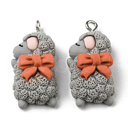 Opaque Resin Cartoon Pendants CRES-B015-03-1