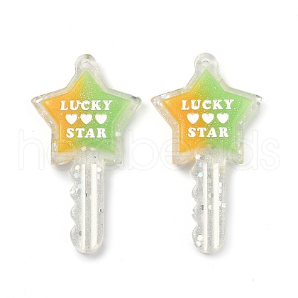 Two Tone Resin Big Pendants RESI-Z001-02B-1