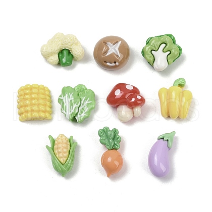 Opaque Resin Cabochons RESI-K043-11-1