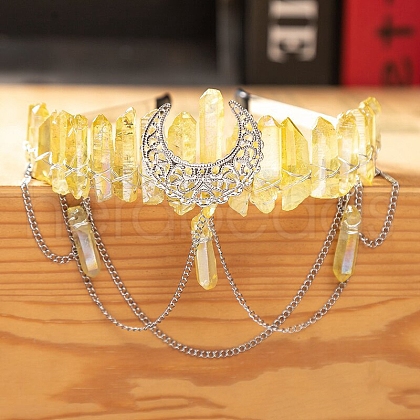 Moon & Chain Metal Hair Bands PW-WG63593-13-1