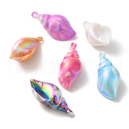 Plating UV Iridescent Acrylic Pendants OACR-B020-08-1