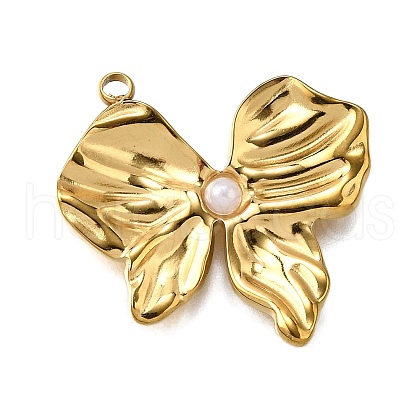 Plastic Pearl Pendants STAS-Q360-03H-G-1