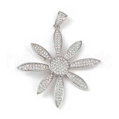 Brass Micro Pave Cubic Zirconia Pendants KK-M322-27P-1