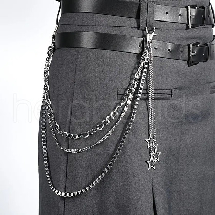 Iron 3 Layer Tassel Trousers Chains WG053FD-05-1