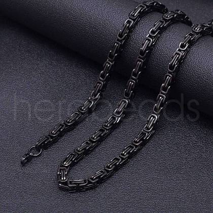 Stainless Steel Byzantine Chain Necklaces for Men FS-WG56795-92-1