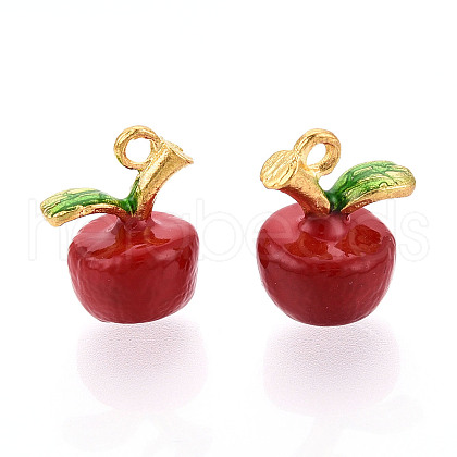 Fruit Alloy Enamel Charms ENAM-N062-06A-1