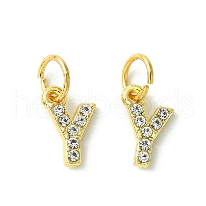 Rack Plating Alloy Rhinestone Pendants PALLOY-S187-01Y-1