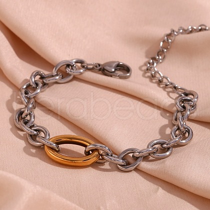 Stainless Steel Cable Chain Bracelets for Women WGF1402-02-1