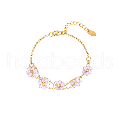 Stainless Steel Multi-strand Cable Chain Bracelets TQ8584-1-1