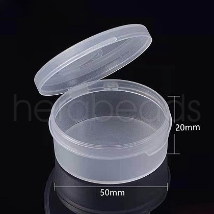 Flat Round Plastic Bead Storage Containers PW-WG59436-01-1