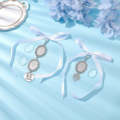 Alloy Oval Wedding Bouquet Pendant Decorations HJEW-JM02794-1