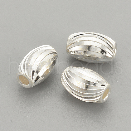 925 Sterling Silver Beads STER-S002-17-7x4mm-1