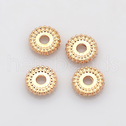 Disc Plating Zinc Alloy Spacer Beads X-PALLOY-N0101-07RG-1