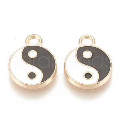 Feng Shui Alloy Enamel Pendants X-ENAM-S115-035A-1