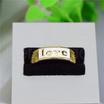 Brass Enamel Cuff Rings for Women FS-WGB9607-01-1