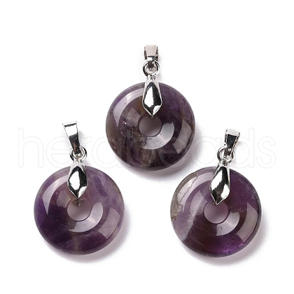 Natural Amethyst Pendants G-E059-01P-02-1