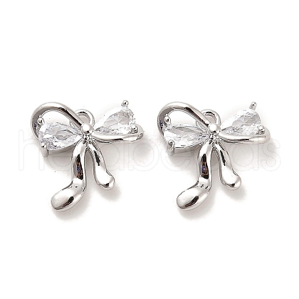 Brass Glass Charms KK-C054-17P-1