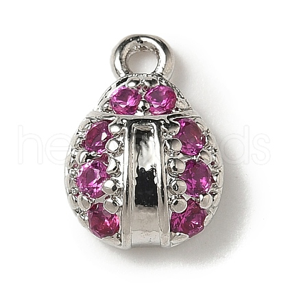 Brass Micro Pave Cubic Zirconia Charms KK-I276-38P-1