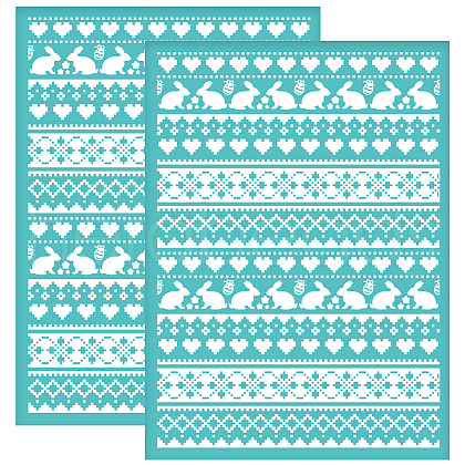 Self-Adhesive Silk Screen Printing Stencil DIY-WH0337-091-1