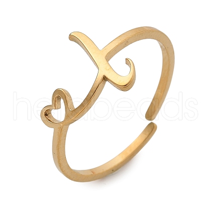 304 Stainless Steel Cuff Rings for Women RJEW-D285-01G-L-1