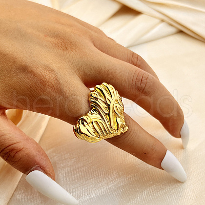 304 Stainless Steel Finger Rings for Women RJEW-B116-03G-1
