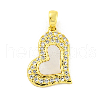 Shell Pendants KK-P263-08G-1