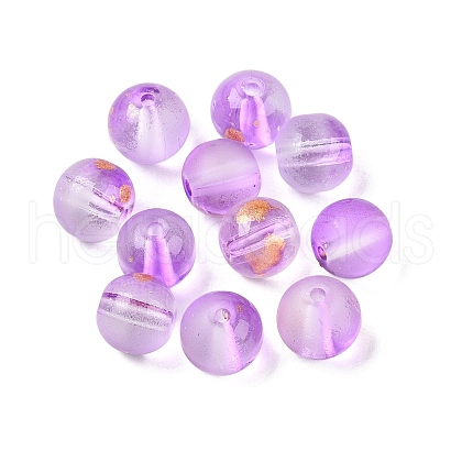 Frosted Baking Painted Glass Beads X1-DGLA-N005-8mm-06-1