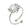 Non-Tarnish 304 Stainless Steel Open Cuff Ring RJEW-M167-09A-P-1