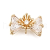 Brass Pave Cubic Zirconia Charms KK-Q048-13G-1