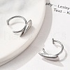 304 Stainless Steel Cuff Earrings EJEW-B116-05P-2