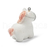 Flocky Opaque Resin Pendants RESI-G105-02A-2