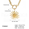 Stainless Steel Sun Pendant Cuban Chain Necklaces TT3568-6