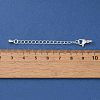 Rack Plating Brass Ends with Chain and Lobster Claw Clasps KK-F873-06S-3