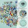 SUPERFINDINGS 180Pcs 9 Colors Handmade Evil Eye Lampwork Beads Strands LAMP-FH0001-09-4