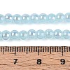 Electroplate Imitation Jade Glass Beads Strands GLAA-T032-J4mm-AB04-4