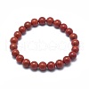 Natural Red Jasper Bead Stretch Bracelets X-BJEW-K212-C-012-2