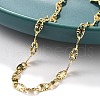 Brass Oval Link Chain Bracelets for Women Men BJEW-F494-04G-4