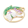 Alloy Enamel Pendants FIND-M060-25B-G02-3