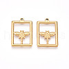 304 Stainless Steel Pendants STAS-N109-18G-1