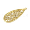 Brass Micro Pave Cubic Zirconia Pendants KK-M322-34G-2