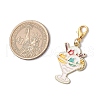 8Pcs Dessert Alloy Enamel Pendant Decorations HJEW-JM03193-3