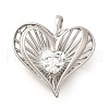 Brass Micro Pave Cubic Zirconia Pendants KK-B128-10P-1