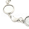 Antique Silver Plated Alloy Link Chain Bracelet Making MAK-K023-02D-AS-2