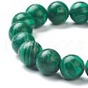 Synthetic Malachite Beaded Stretch Bracelets BJEW-A117-E-16-3