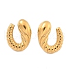 304 Stainless Steel Spiral Croissant Stud Earrings for Women EJEW-Z095-01G-4