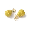 Brass Enamel Pendants KK-A252-38G-07-2