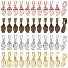 SOFPLATE 200Pcs 5 Style Alloy Glue-on Flat Pad Bails FIND-SP0001-81-1