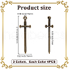 12Pcs 3 Colors Tibetan Style Alloy Big Pendants FIND-LP0001-02-2