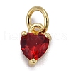 Brass Micro Pave Cubic Zirconia Charms KK-P192-08-G07-1